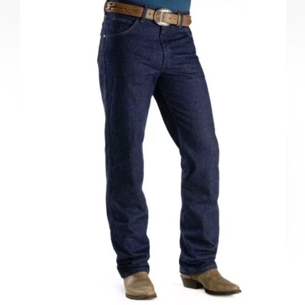 Wrangler Jeans Mens 33x30 Blue Slim Fit Cowboy Cut Western Denim NWT